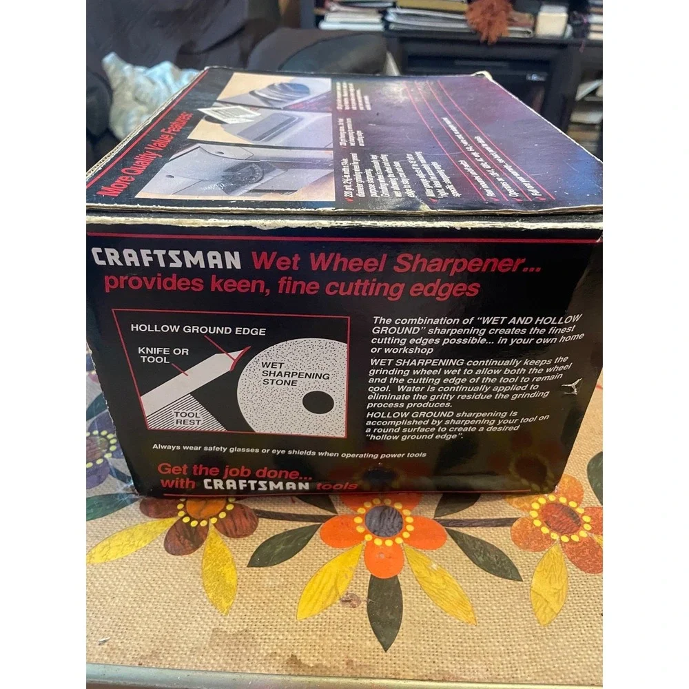 Sears Craftsman Wet Wheel Drill Bit & Knife Sharpener 319.669921 Works READ